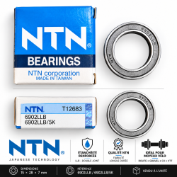 Roulement NTN 6902 LLU 15x28x7 mm pour moyeu vélo